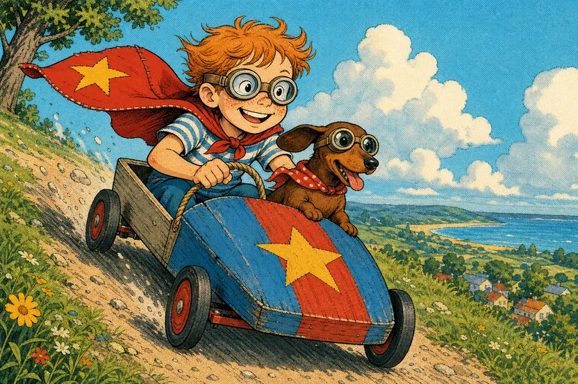 Comic classic illustration of the sample scene